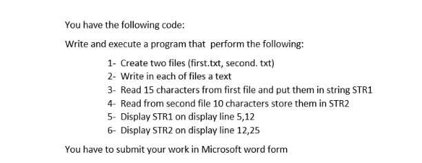Solved You have the following code: Write and execute a | Chegg.com