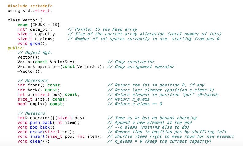 Solved Project 4 — Vector of int Background You have been | Chegg.com