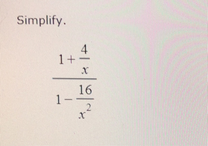 Solved Simplify 4 16 2 Chegg