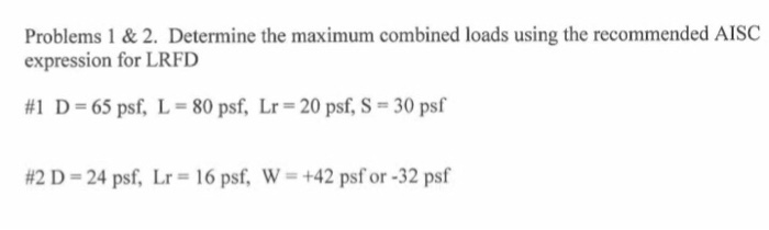Solved Problems 1 2 Determine The Maximum Combined Loads Chegg Solved Problems 1 2 Determine The Maximum Combined Loads Chegg
