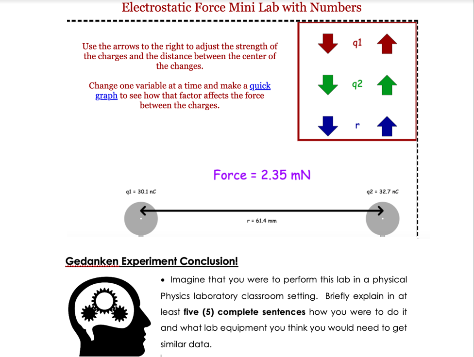 Solved Gedanken Experiment Conclusion!Imagine that you were | Chegg.com