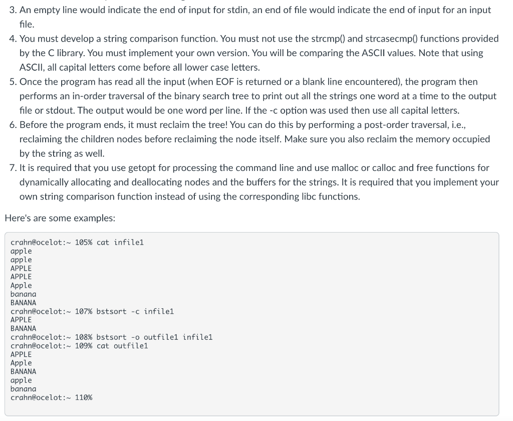 Solved I need this done in C with only two files bsort.c and | Chegg.com