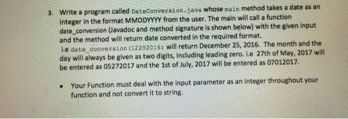 Solved Need help writing Java code that convert input date | Chegg.com