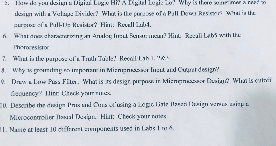Solved 5. How do you design a Digital Logic Hi? A Digital | Chegg.com