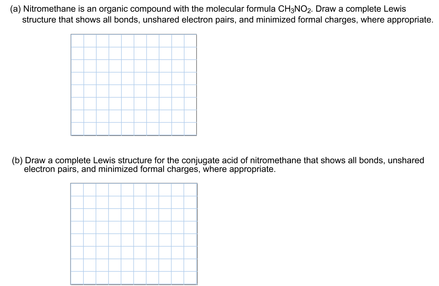 Solved a Nitromethane Is An Organic Compound With The Chegg
