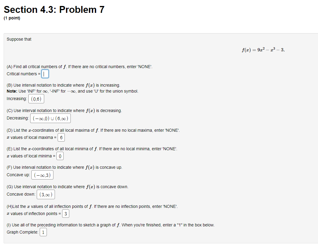 Solved Section 4.3: problem 7 it says I have it wrong but | Chegg.com