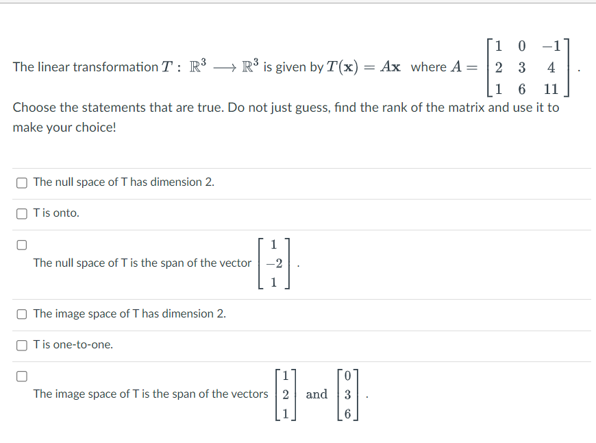 Solved The Linear Transformation T R3 R3 Is Given By T X Ax