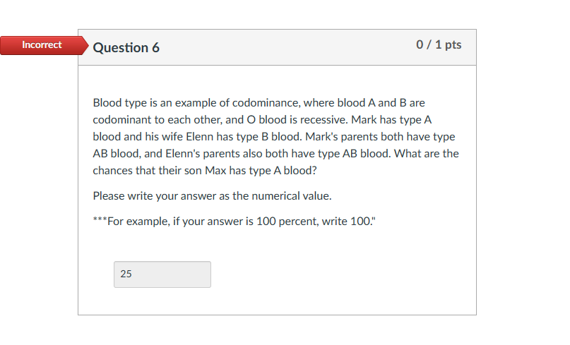 Solved Blood type is an example of codominance, where blood | Chegg.com