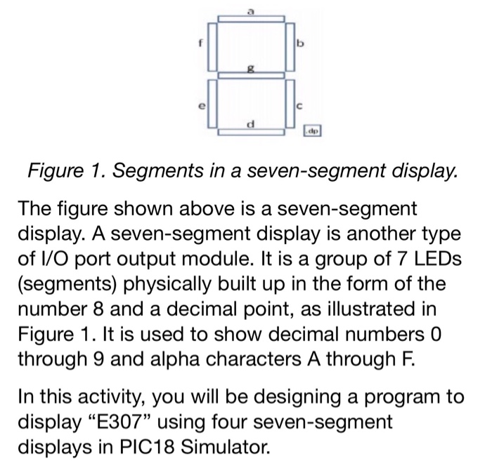 Solved The figure shown above is a seven-segment display. | Chegg.com