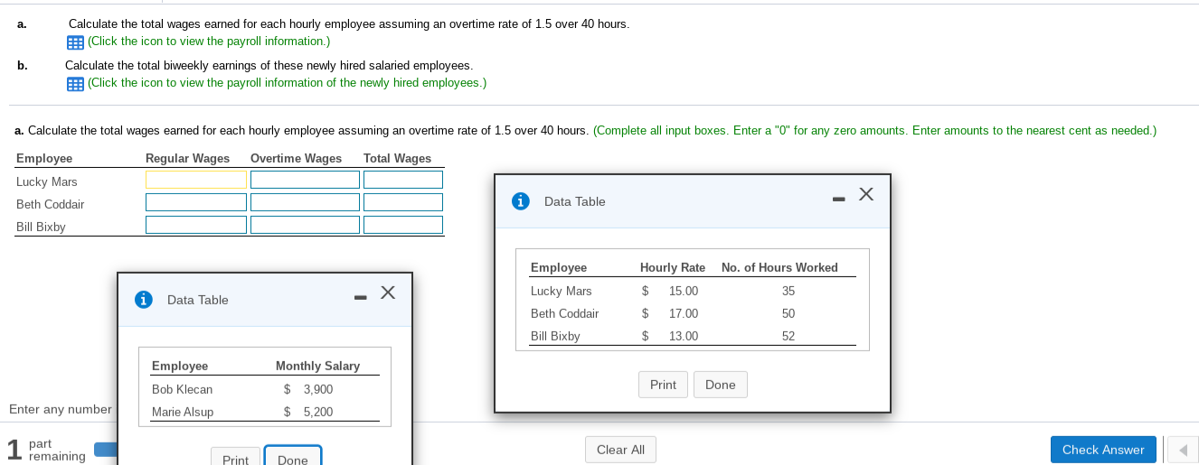 Solved Calculate the total wages earned for each hourly | Chegg.com