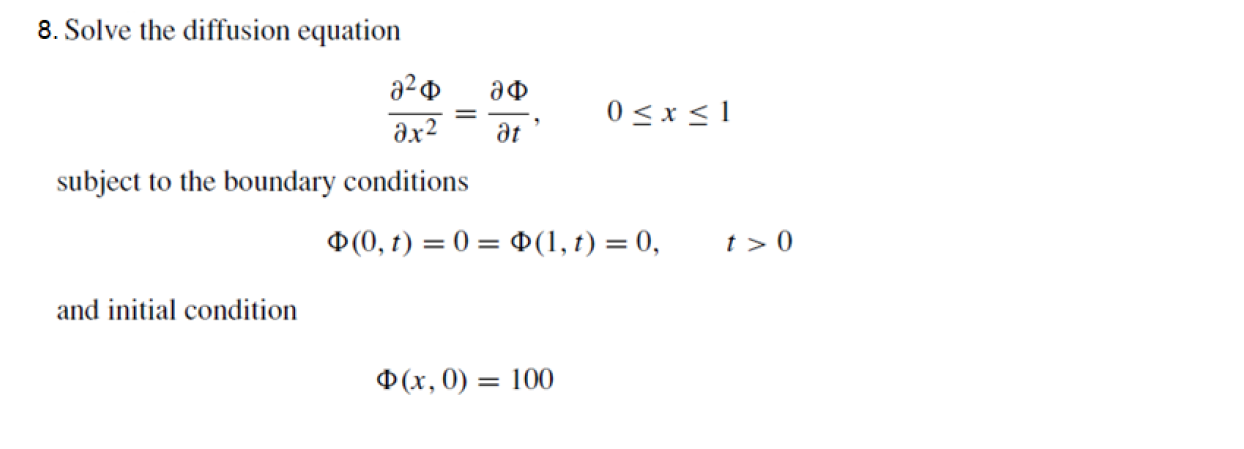 Solved Solve the diffusion | Chegg.com