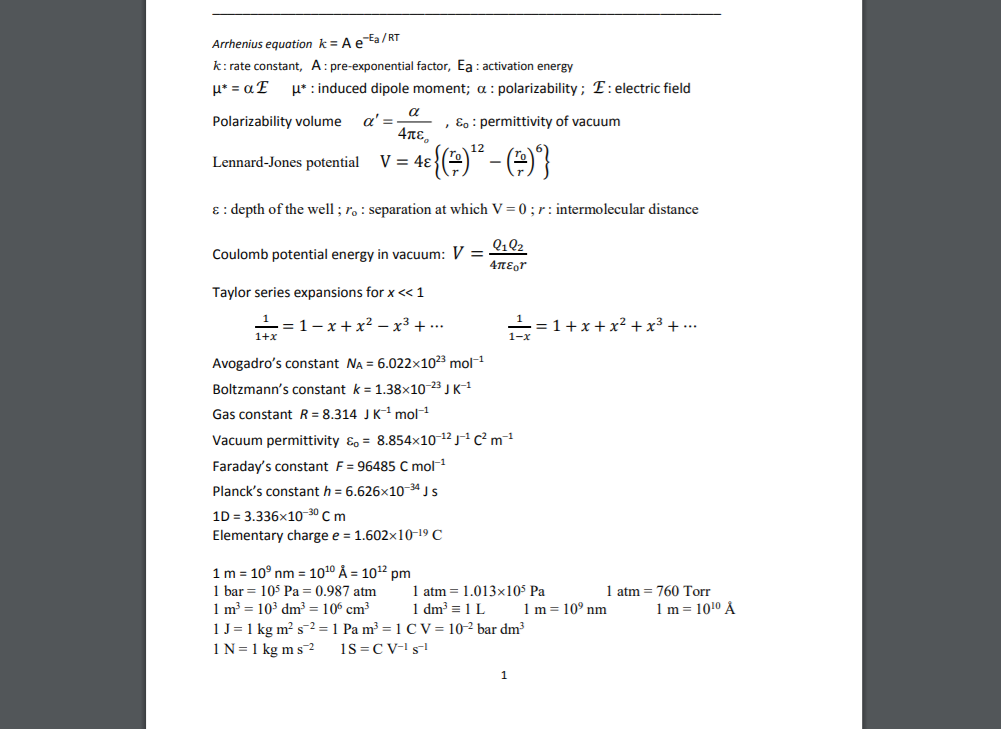 Solved u* = at Arrhenius equation k= A e-E/RT k:rate | Chegg.com