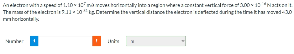 Solved An ﻿electron with a speed of 1.10×107ms ﻿moves | Chegg.com