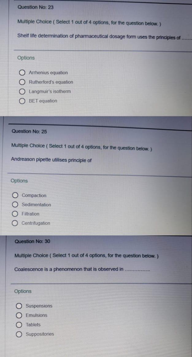 Solved Question No: 23 Multiple Choice ( Select 1 out of 4 | Chegg.com
