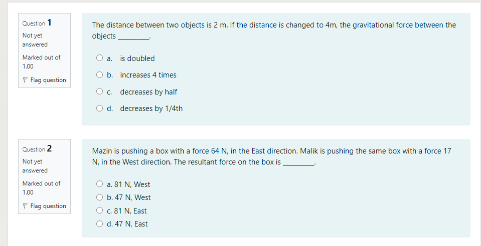 Solved The distance between two objects is 2 m. If the | Chegg.com