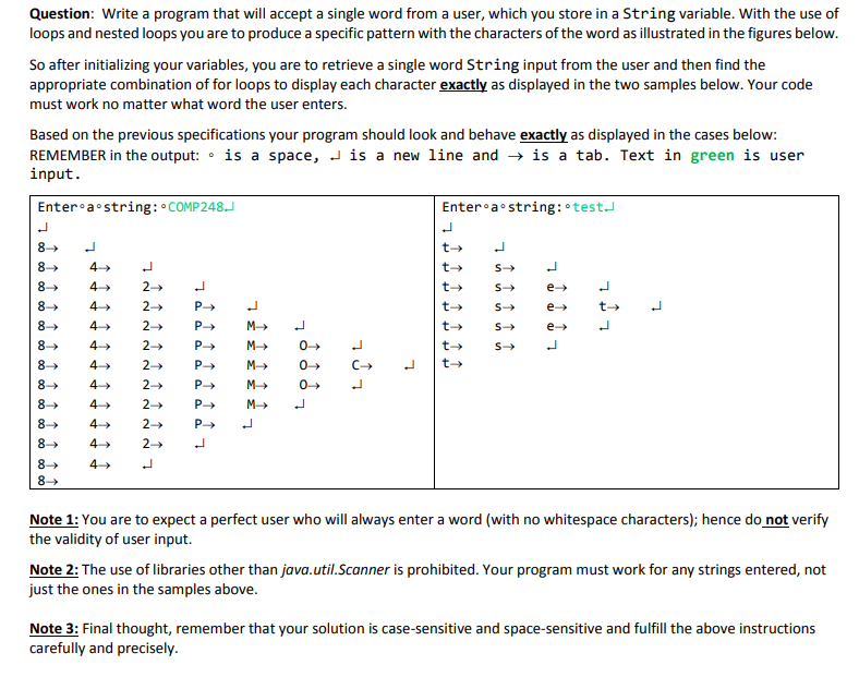 Solved Question: Write a program that will accept a single | Chegg.com