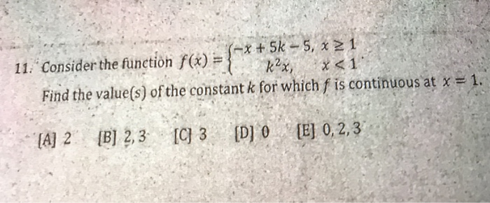 Solved Find the values of the constant k for which f is | Chegg.com