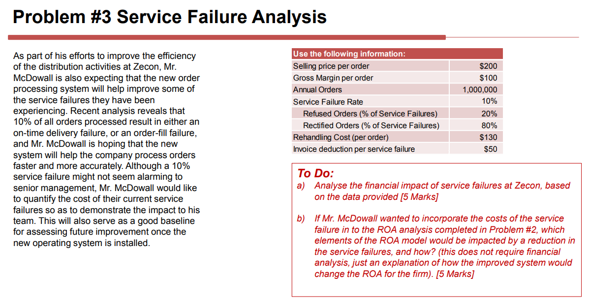 You Only Need To Do "Problem 3 Service Failure | Chegg.com