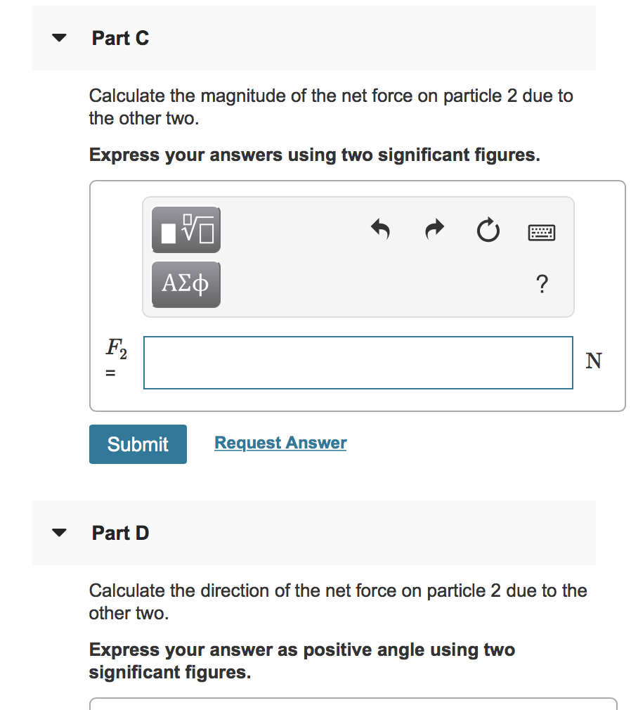 Solved Calculate The Magnitude Of The Net Force On Particle Chegg Com