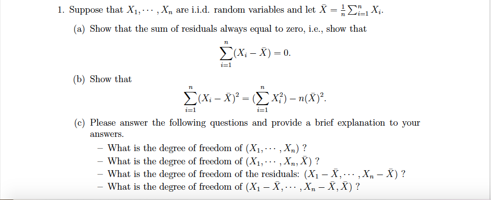 Solved I am stuck on how to prove these statistical | Chegg.com