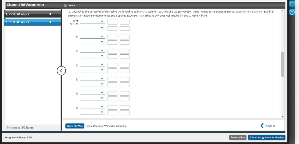 Solved Chapter 3 HW Assignments eBook 1. PR.03.01.ALGO | Chegg.com