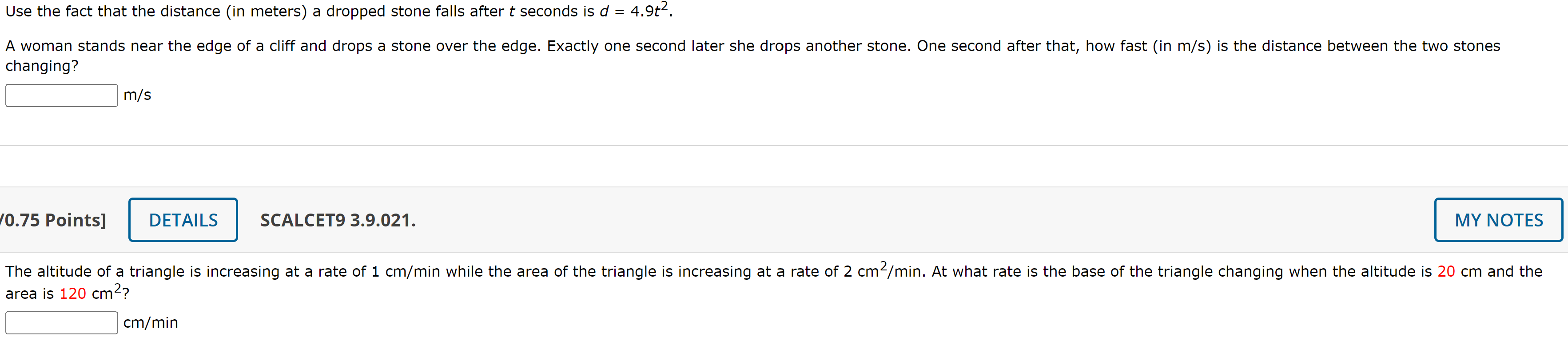 Solved Use the fact that the distance (in meters) a dropped | Chegg.com