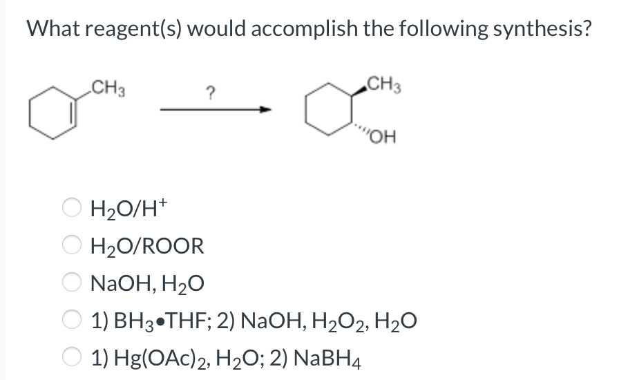 Solved What Reagent S Would Accomplish The Following