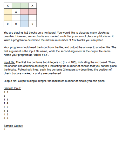 Solved C program required. Read the input from an input file | Chegg.com