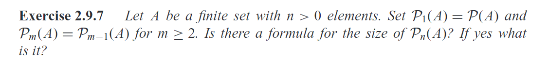 Solved Exercise 2.9.7 Let \\( A \\) be a finite set with \\( | Chegg.com
