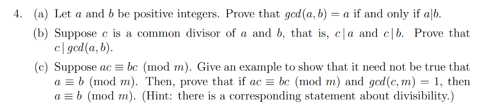 (a) ﻿Let A And B ﻿be Positive Integers. Prove That | Chegg.com