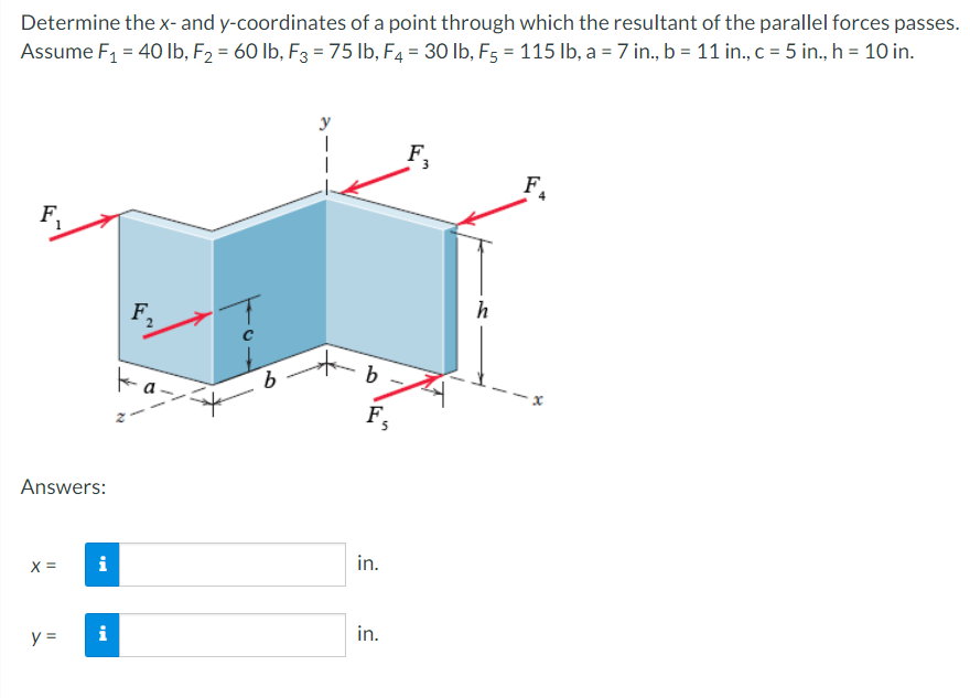 Solved Determine the x and ycoordinates of a point