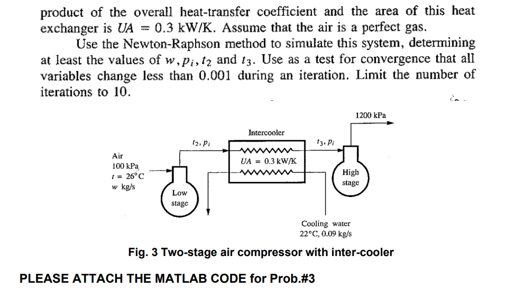 Solved 3. A twostage air compressor with intercooler shown