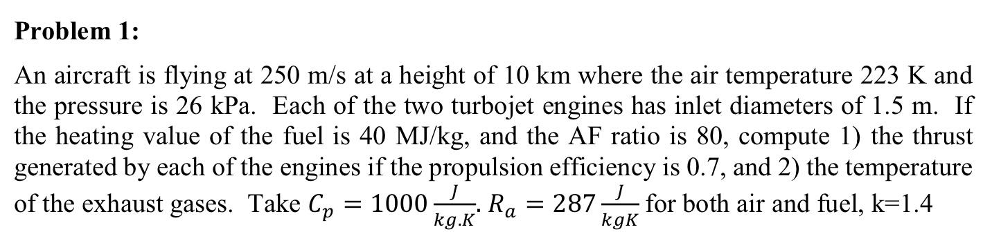 Solved An aircraft is flying at 250 m/s at a height of 10 km | Chegg.com