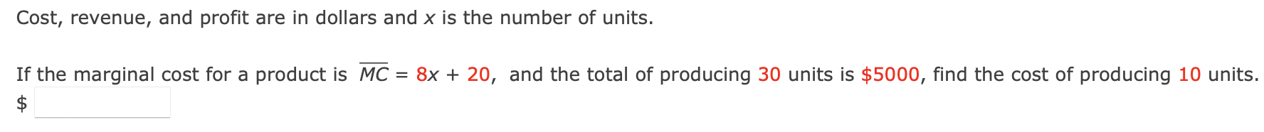 Solved Cost, revenue, and profit are in dollars and x is the | Chegg.com