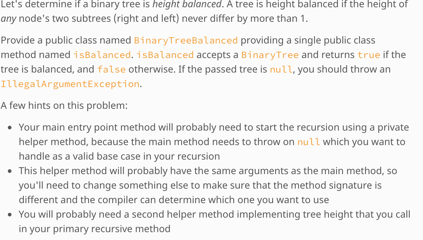 Solved let s determine if a binary tree is height balanced chegg