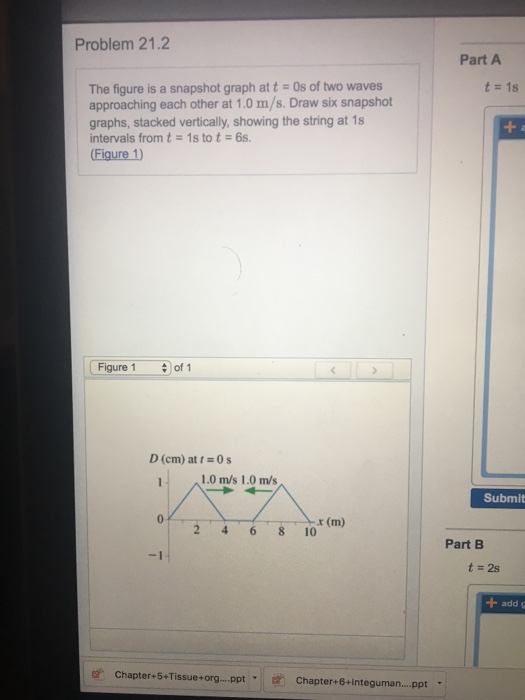 Solved A Snapshot Graph At T = 0s Of Two Waves Approaching | Chegg.com