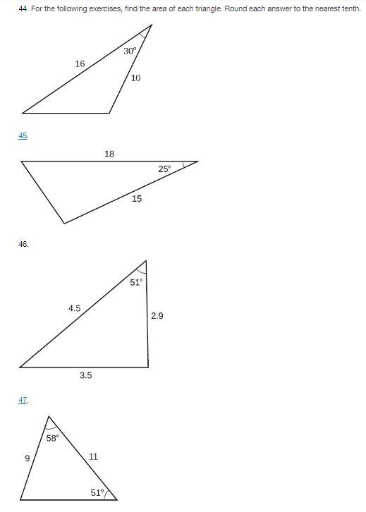 Solved 44. For The Following Exercises, Find The Area Of 