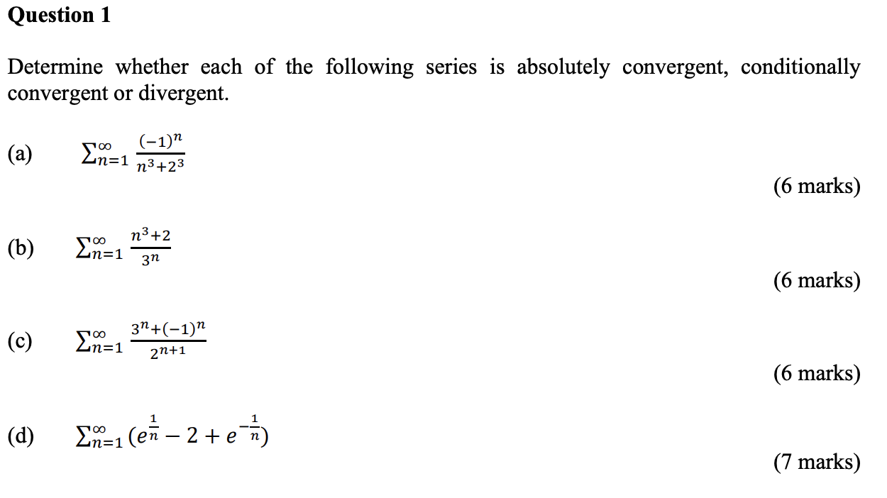 Solved Determine whether each of the following series is | Chegg.com