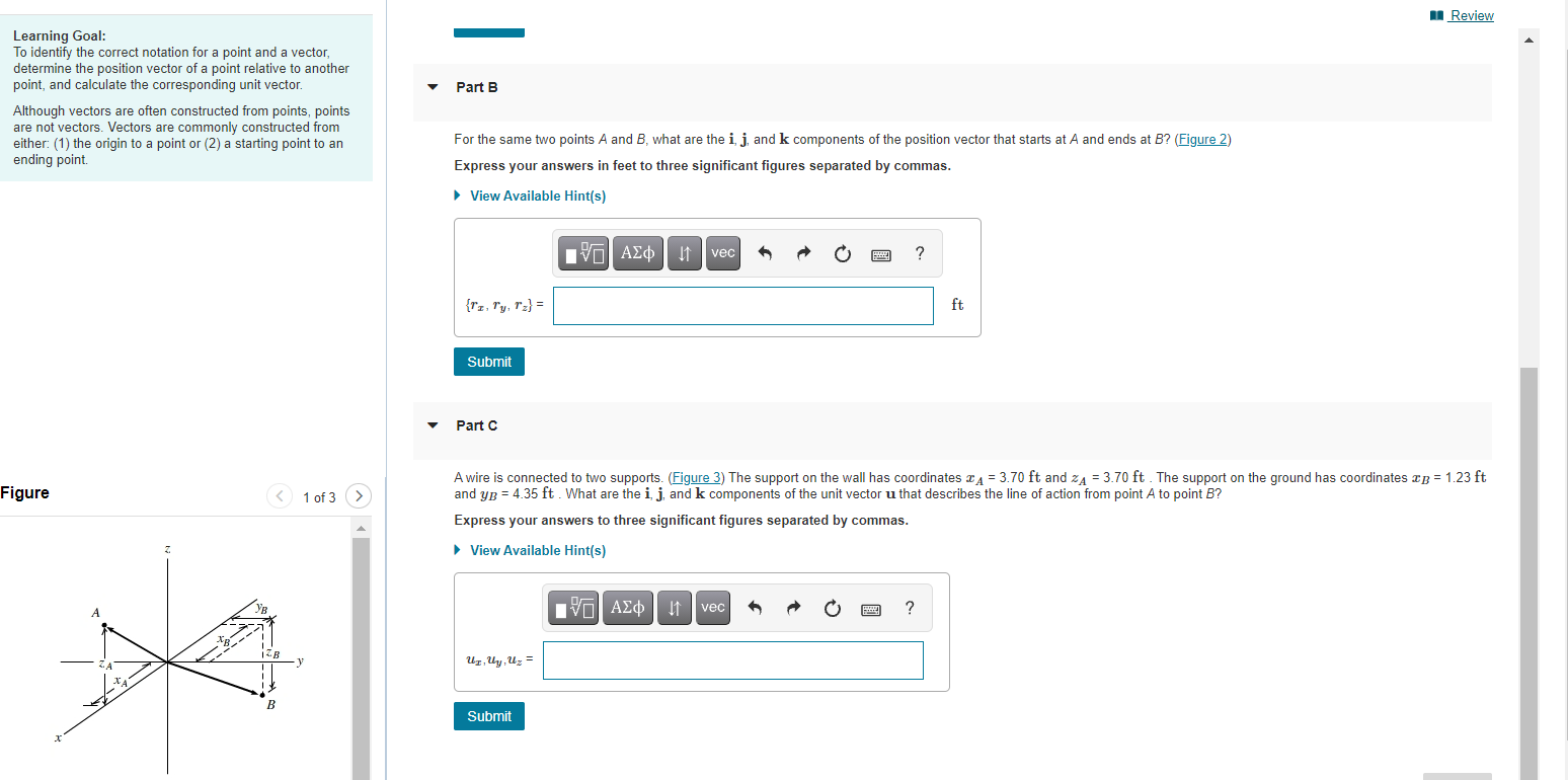 Solved As shown on the coordinate system, points A and B | Chegg.com