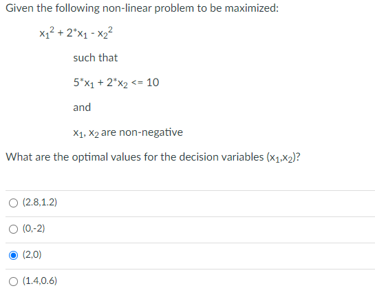 non linear assignment problem