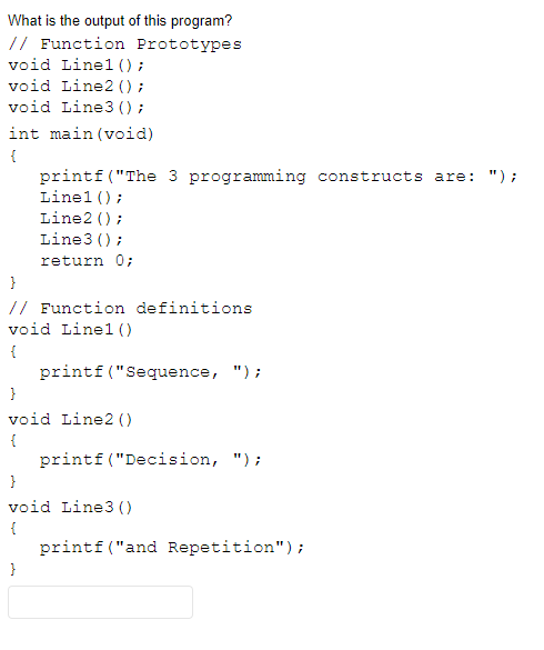 Solved What is the output of this program? // Function | Chegg.com