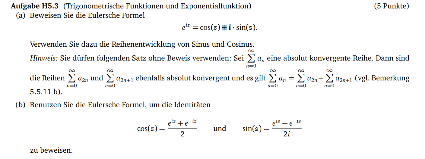 Solved Prove: A) eiz = cos(z)+i.sin(z). eiz + e-iz B) cos(z) | Chegg.com