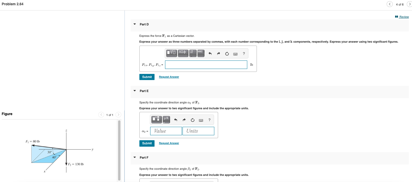 Solved Specify the coordinate direction angle α1 of F1. | Chegg.com