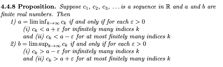 4.4.8 Proposition. Suppose c1,c2,c3,… is a sequence | Chegg.com