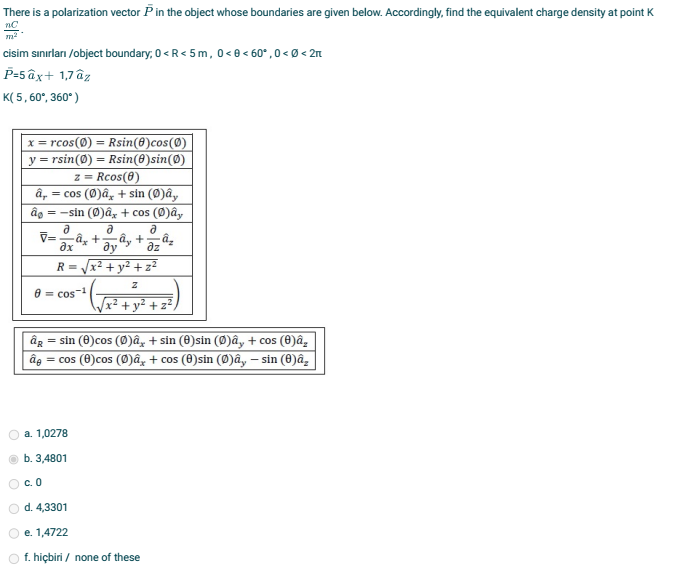Solved There is a polarization vector Pˉ in the object whose | Chegg.com
