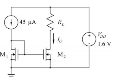 Solved Desing the current mirror provided for the | Chegg.com