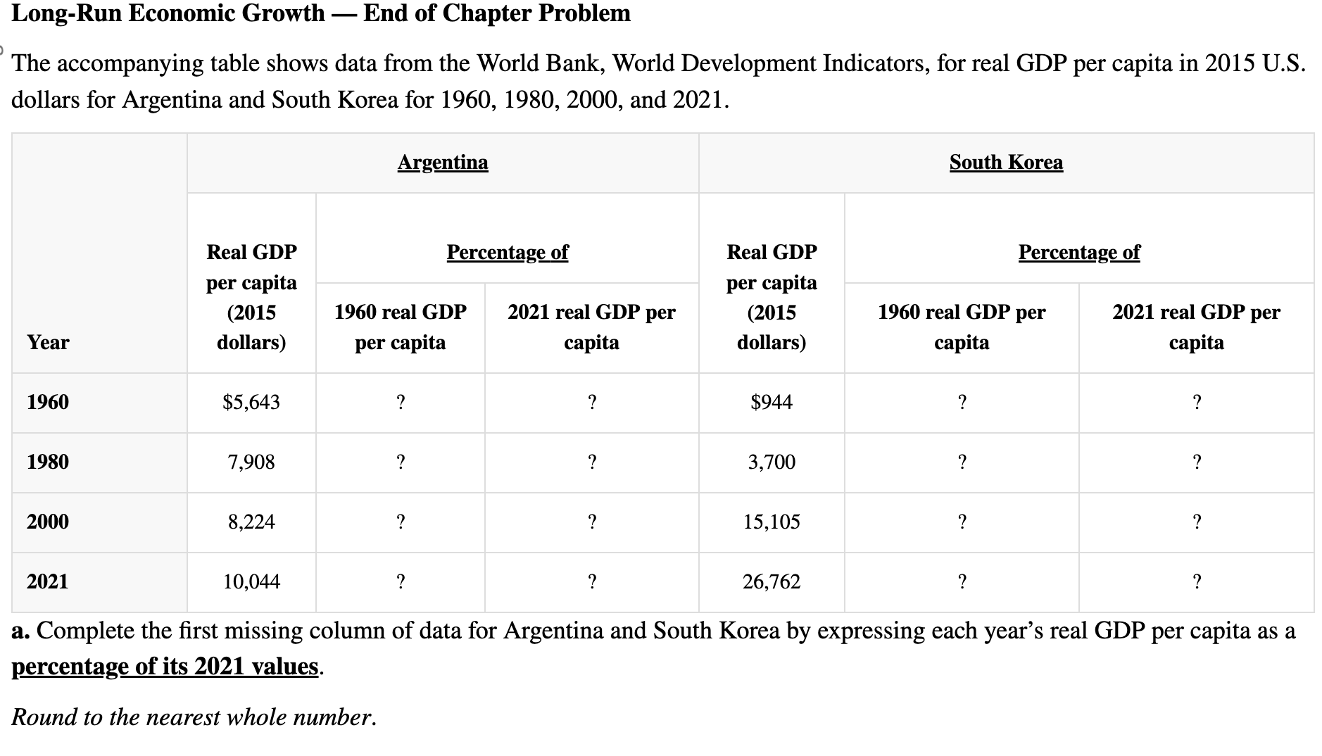 Solved Long Run Economic Growth â ï End Of Chapter Problemthe Chegg Solved Long Run Economic Growth â ï End Of Chapter Problemthe Chegg