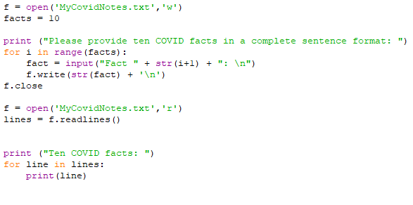 Solved PYTHON Question: Write a Python program that writes | Chegg.com