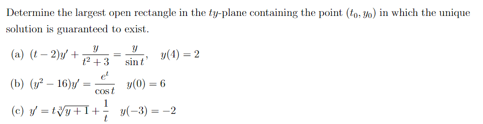 Solved Determine the largest open rectangle in the ty-plane | Chegg.com