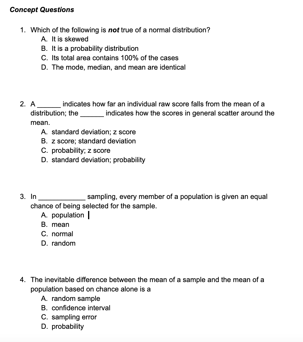 Solved 1. Which of the following is not true of a normal | Chegg.com